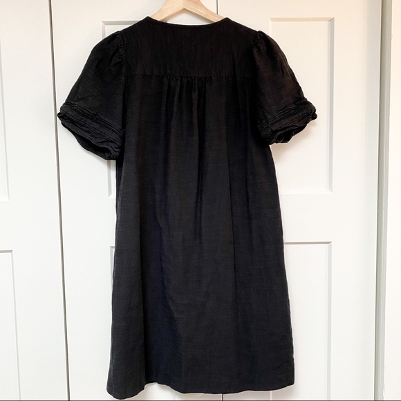 Madewell Pleated Botton Front Shift Dress black size XS - Picture 8 of 11
